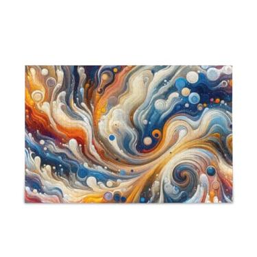 Imagem de Quebra-cabeça de mármore bolha resistente 2 mm peças para adultos, famílias, tamanho final 75 x 50 cm