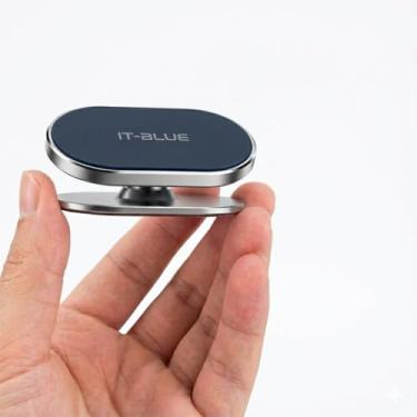 Imagem de Suporte Magnético Celular Veicular 360° para Painel de Carro, Mini Base Adesiva 3M Forte, Imã Super Potente Universal para iPhone, Samsung, Xiaomi, Motorola e GPS - Design Discreto e Premium