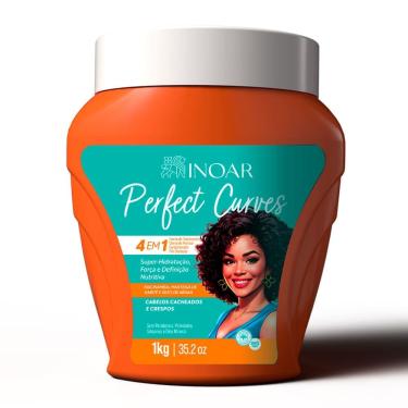 Imagem de Creme de Tratamento Inoar Perfect Curves 4 Em 1 Cabelos Cacheados e Crespos 1Kg