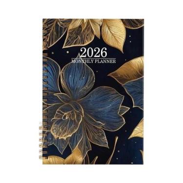Imagem de Caderno Espiral 2026 Com Papel Para Planejamento, Calendário Floral, D