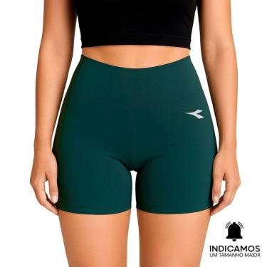 Imagem de Bermuda de Compressão Diadora Small Logo Feminina - Verde Escuro G-Feminino