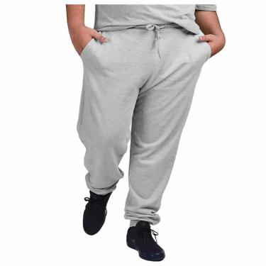 Imagem de Calça Moletom Masculina Plus Size Punho Básica G1 a G5-Masculino
