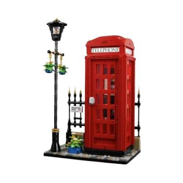 Imagem de Blocos De Montar Caixa Telefônica Vermelha De Londres, Brinquedo Cláss