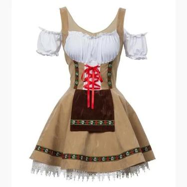 Imagem de Vestido Dirndl Alemão Bávaro - Fantasia Tradicional para Oktoberfest e