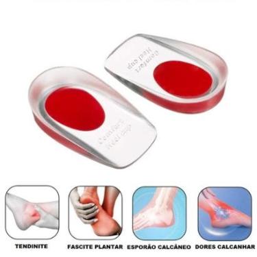 Imagem de Calcanheira Swg Silicone Para dor no calcanhar Alivio Dores Calcanhar - 1 Par-Unissex