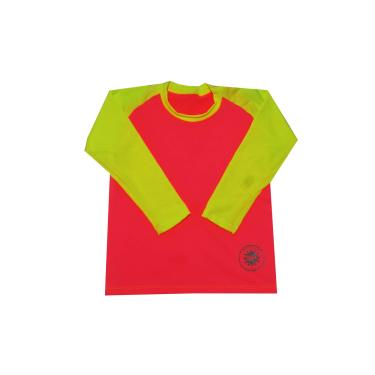 Imagem de Camiseta Infantil Manga Longa Menino Uv50 Vermelho Ve 1 a 14