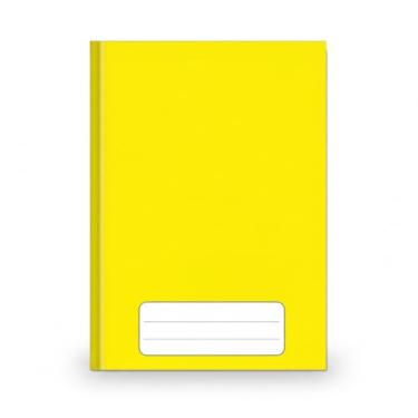 Imagem de Caderno Escolar 1/4 Brochura Capa Dura Costurado para Uso Diário Amarelo 48 Folhas