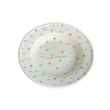Imagem de Prato de sopa coreano estrela lua cerâmica utensílios domésticos macarrão instantâneo café da manhã - prato de sopa de 20 cm