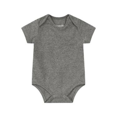 Imagem de Body bebê unissex em cotton Brandili-CINZA, P, Cinza