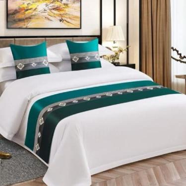 Imagem de Corredores de cama sedosos bordados, cobertor macio para cama queen, ideal para vestir colchões, sofás e reformas de quarto de hóspedes - tipo 11||50 * 260 cm para cama de 2,0 m