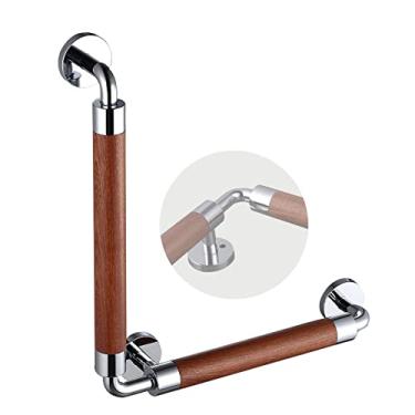 Imagem de HDVLXZLY Barras de apoio para deficientes para parede de segurança de banheiro trilho de mão para banheiro banheiro banheiro barras de apoio em forma de L corrimão de assistência antiderrapante, pode