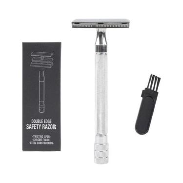 Imagem de Navalha Clássica Masculina De Aço Inoxidável Com Lâminas Revestidas De