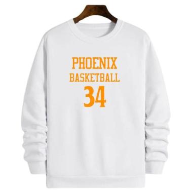Imagem de Blusa Moletom Gola Basquete Phoenix Basketball número 34, GG, Unissex