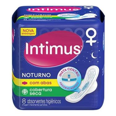 Imagem de Absorvente Intimus Noturno Longo Seca Com Abas 8 Unidades