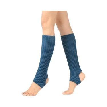 Imagem de Meias Longas De Lã Para Inverno Femininas, Aquecedores De Pernas Para 