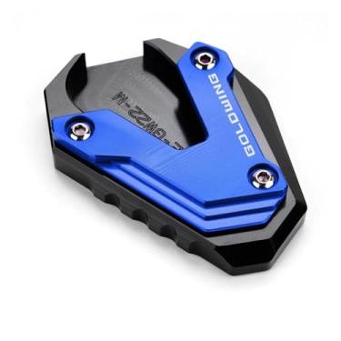 Imagem de Anti-derrapante Para goldwing 1800 2018-2023 gold wing gl1800 2002-2017 cnc suporte de pé placa extensão lateral ampliar(Blue B)