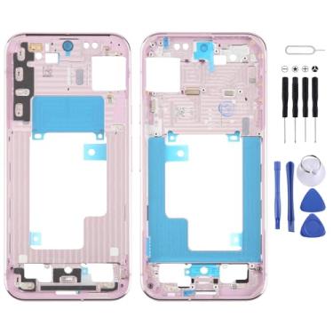 Imagem de Hiregolish Peças de reparo de placa de moldura de moldura de celular, para Google Pixel 9 Pro XL Placa de moldura intermediária original, conjunto de substituição com kits de reparo (rosa)