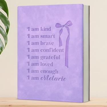 Imagem de Caderno inspirador Coquette, diário de afirmações positivas, presentes encorajadores para mulheres, caderno de escrita I Am Kind, roxo
