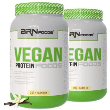 Imagem de Kit 2x Proteína Vegana  Vegan Protein 2Kg  BRN Foods, Baunilha