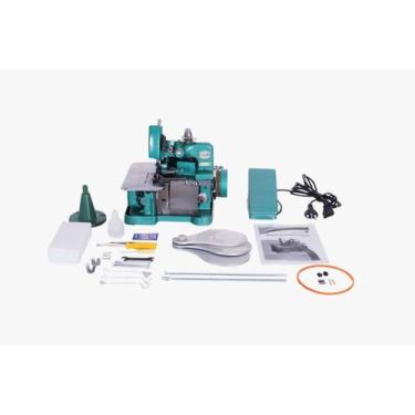 Imagem de Maquina De Costura Overlock Chinesinha Semi Industrial, Verde, 220V