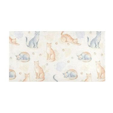 Imagem de Burbuja Tapete de corrida de pelúcia antiderrapante para cozinha, tapete de borracha para corredor, quarto, sala de estar, decoração de entrada, lavável na máquina, 51 x 99 cm