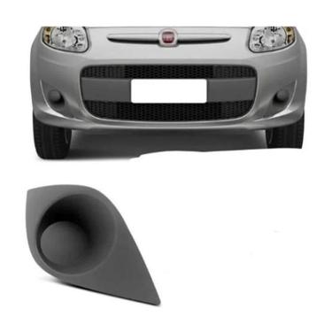 Imagem de Grade Moldura Farol Milha Palio 2012 A 2018 Sem Furo Cinza