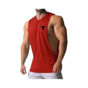 Imagem de Camiseta Sem Mangas Masculina Com Estampa De Touro, Estilo Casual E Mu