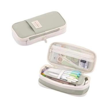 Imagem de Estojo De Lápis Kawaii De Grande Capacidade, Bolsa De Canetas De Dupla