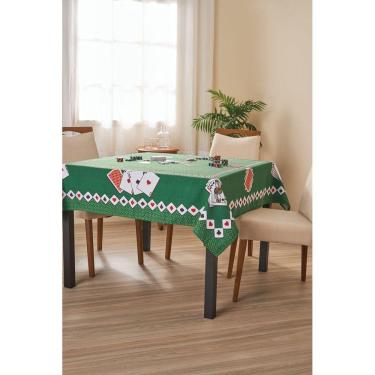 Imagem de Toalha Mesa Jocker Baralho Poker Truco 1,50M X 1,50M Lepper Aveludada