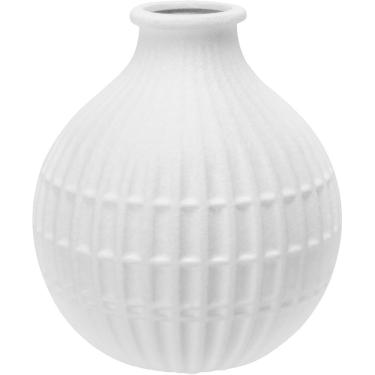 Imagem de VASO DECORATIVO ENFEITE CASA REDONDO HOME&CO CERÂMICA 23x21x21cm MARFIM