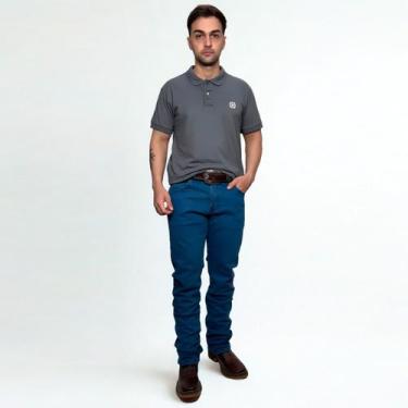 Imagem de Calca Wrangler Masculina Original Clara Algodao Com Elastano, Azul, Ac