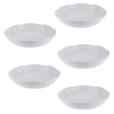 Imagem de Kit Cinco Saladeira Redonda de Melamina Ondulada 24,8 x 6,2 cm WECK