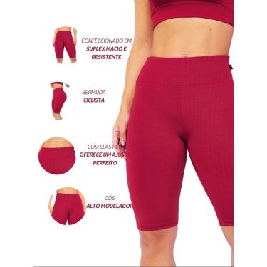 Imagem de Bermudas Fitness Suplex Feminina Cintura Alta Academia Pronta Entrega-Feminino