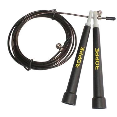 Imagem de Corda De Pular Speed Rope Pro Pvc Roppe Preto E Branco-Unissex