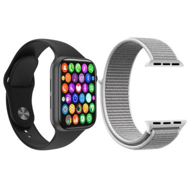Imagem de Kit Smartwatch Iwo8 Lite Plus Preto + Pulseira Branco