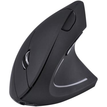 Imagem de Mouse Sem Fio Recarregável 2.4 Ghz Vertical Ergonômico Ortopédico Power Fit 1600 Dpi Preto Usb - Pm300 - Vinik