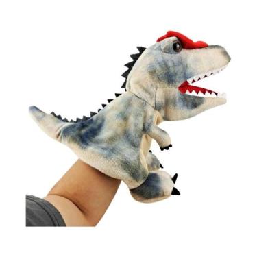 Imagem de Fantoches De Mão De Dinossauro De Pelúcia: Triceratops, Tiranossauro, 
