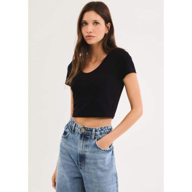 Imagem de Blusa Feminina Cropped Com Elastano-Feminino