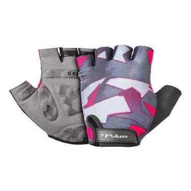 Imagem de Luva Bike Poker Antishock Gel Swift Preto Cinza Roxo, P
