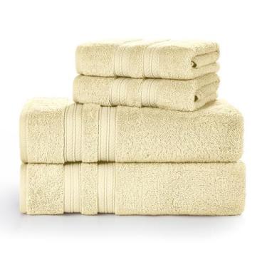 Imagem de Kit Jogo De Toalhas Karsten 4 Peças Banho e Rosto Unika Fio Penteado 5