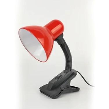 Imagem de Luminária Garra Vermelho Popi 11-3 Vm para Mesa com Soquete E27 Estrutura em Alumínio e...