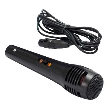 Imagem de Microfone Dinâmico com Fio Profissional Unidirecional P10 com Cabo 2 METROS para Voz e...
