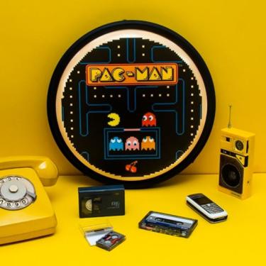 Imagem de Luminária Pac-man Doodle Tpc com Luz LED Inclusa e Cabo de Força com Interruptor Amarelo