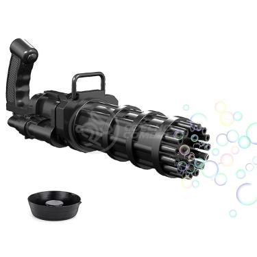 Imagem de Máquina Elétrica Brinquedo Tiktok Lança Bolhas Sabão Mágica Infantil com 8 Saídas Preto...