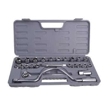 Imagem de Jogo de Soquetes e Chave Catraca 25 Peças 1-2 para Manutenção Automotiva com Maleta Reforçada Yeet