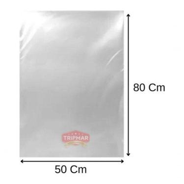 Imagem de Saco Plástico Transparente 50x80 ESP.0,10 com 1 kg para Maior Volume Higipack