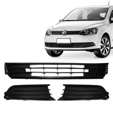 Imagem de Kit Grade Parachoque Central/laterais Sem Milha Gol Voyage Saveiro G6 