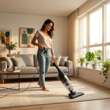 Imagem de Aspirador de Pó Vertical 2 em 1 com Fio 600W 220V 1,2L 13Kpa Alcance 4