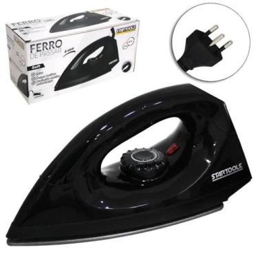 Imagem de Ferro de Passar a Seco 127V 1000W Base Cerâmica Antiaderente Preto - S