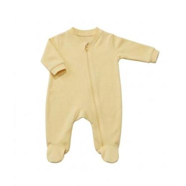 Imagem de Macacão Bebê Suedine 100% Algodão com Zíper  RN, P, M e G  Roupa de Be